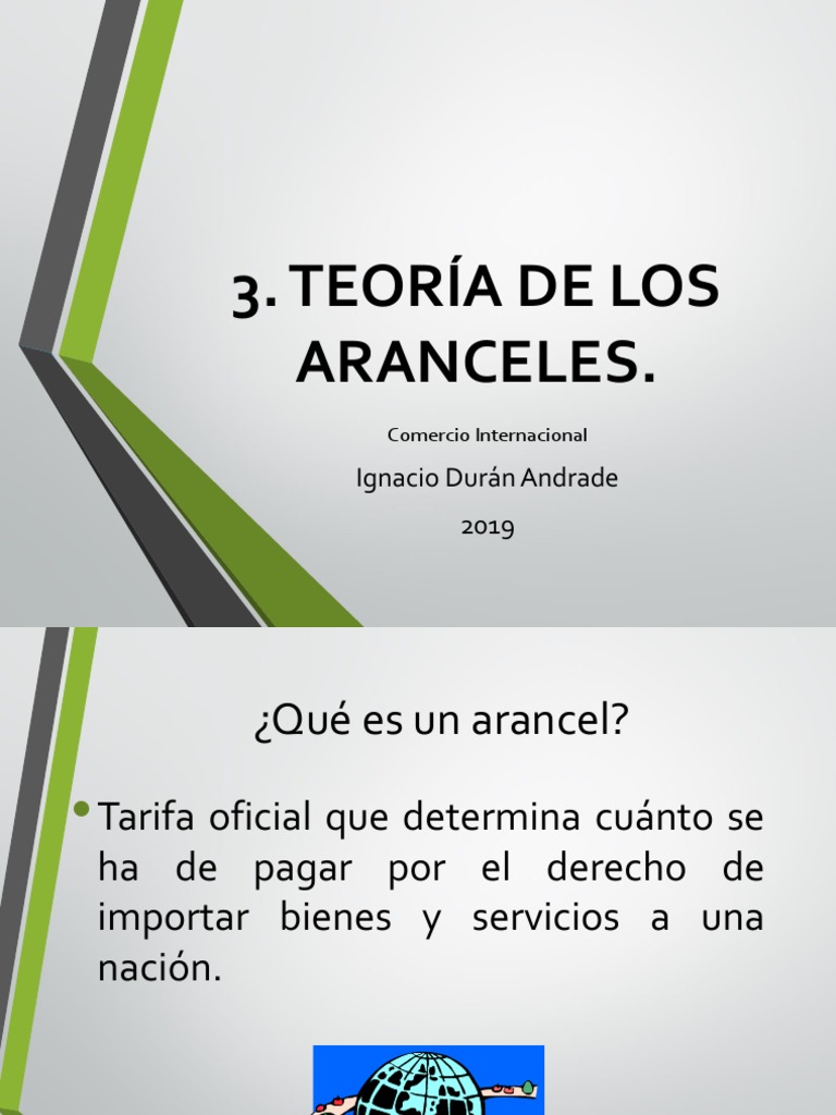 Teoría y Tipos de Aranceles | PDF | Arancel | Dumping (política de precios)