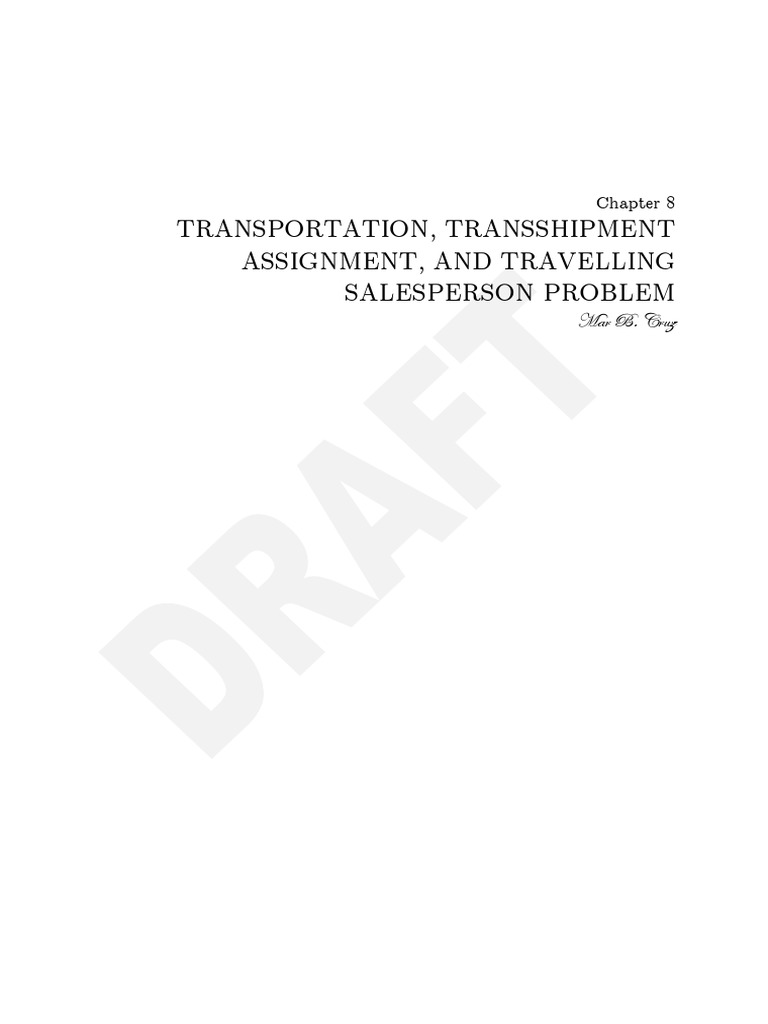 Transportation Problem Modeling | PDF | Linear Programming | Areas Of ...
