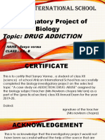 Investigatory Project On Drug Addiction Final