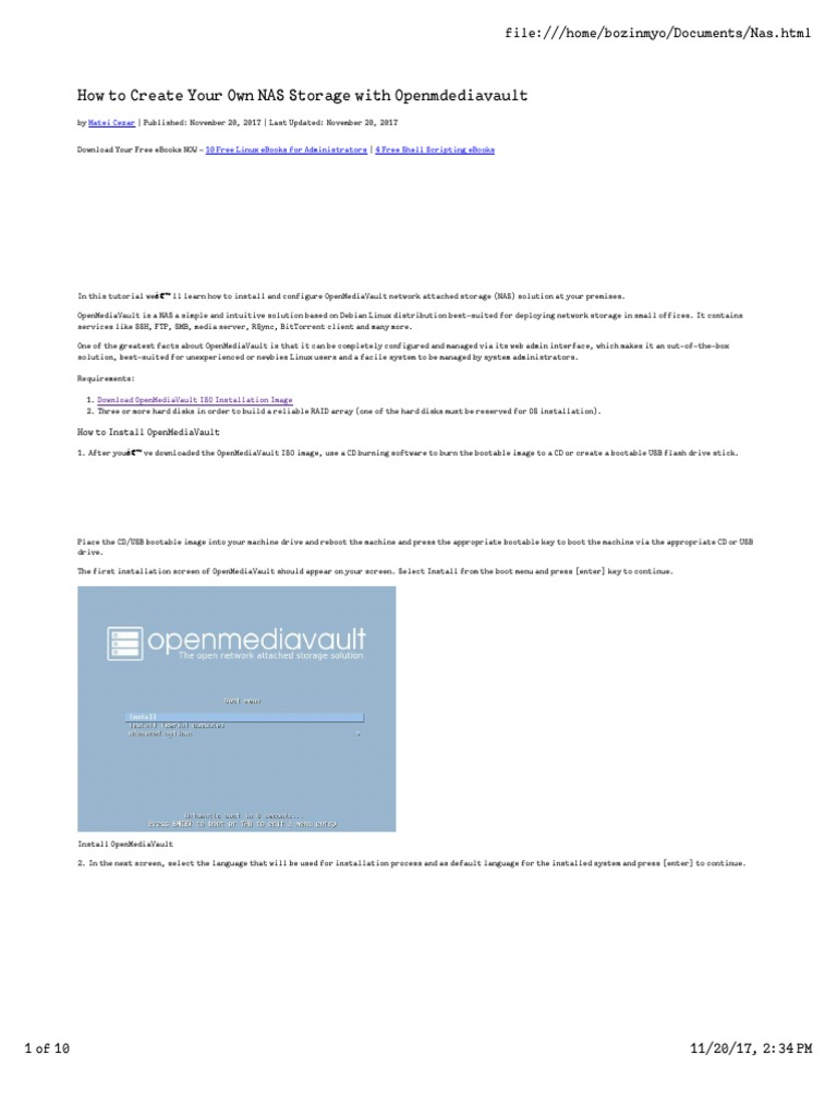 Own Create NAS | PDF | Booting | File System
