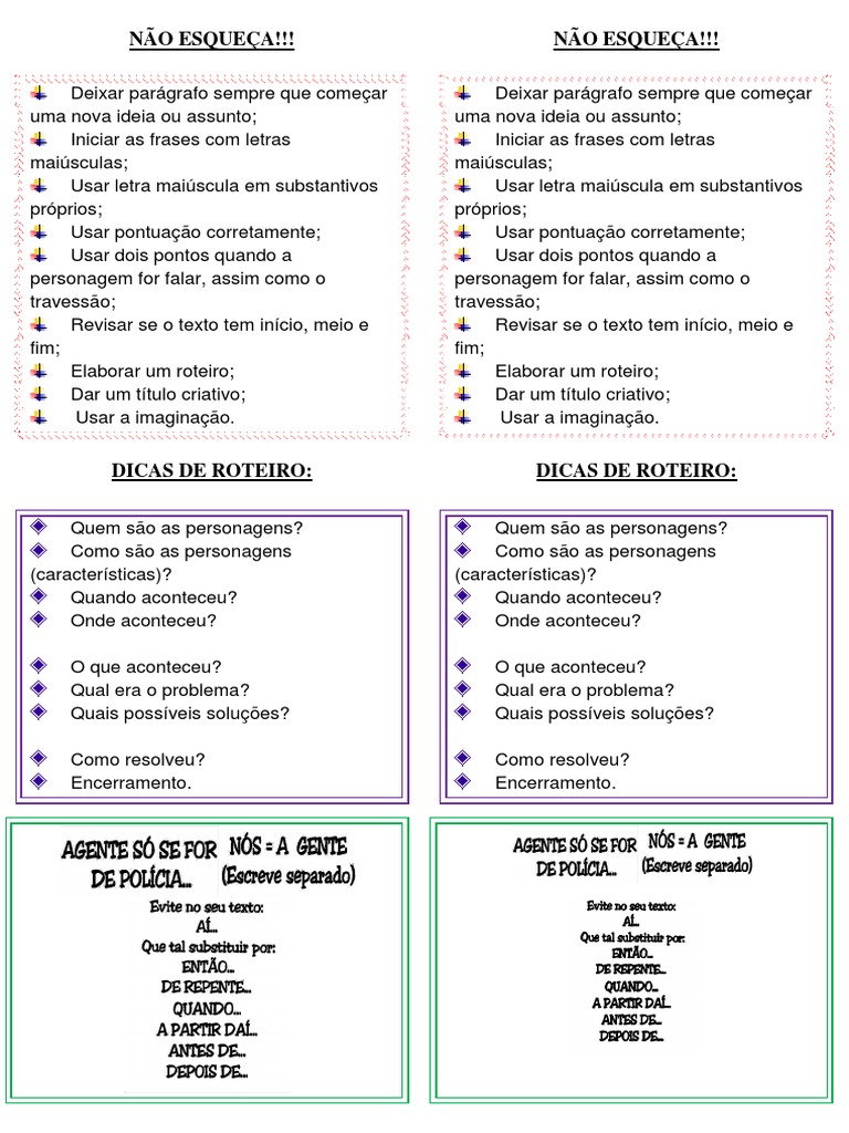 Roteiro para Produção de Texto | PDF