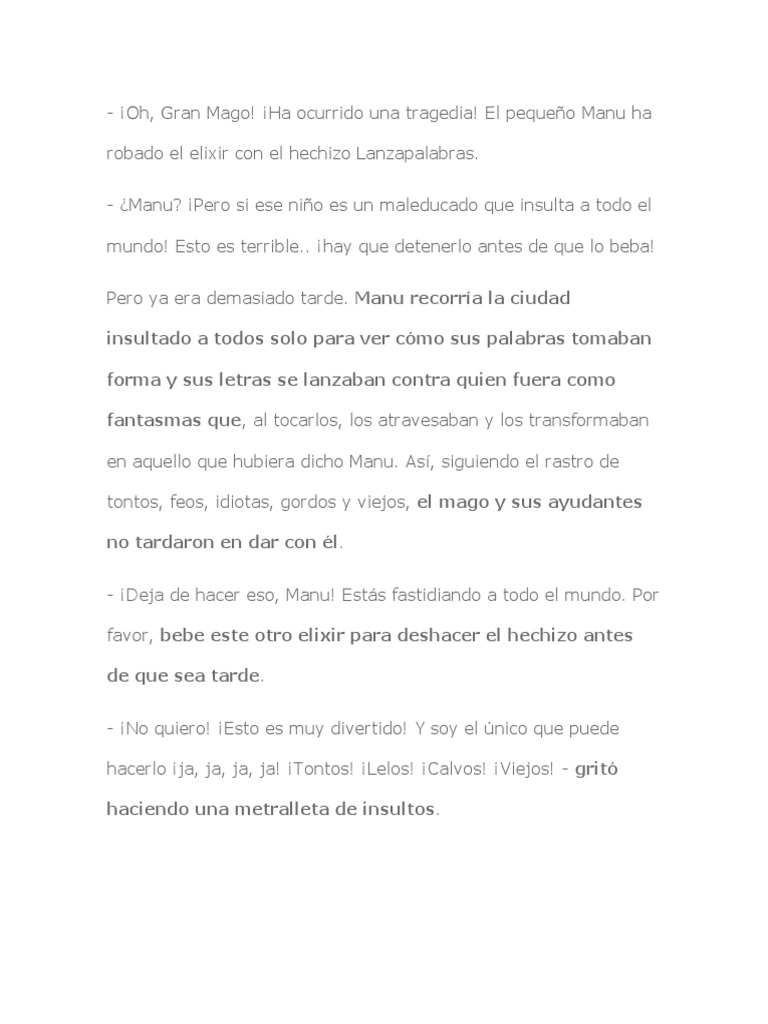 El Niño Que Insultaba Demasiado