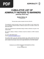 Cumulative List of Admiralty Notices To Mariners: (Admiralty Charts Only) Weekly Edition 44