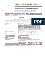 Certificado de Parámetros RDM