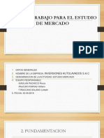 Plan de Trabajo para El Estudio de Mercado