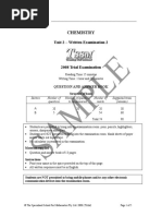 (VCE Chemistry) 2008 TSSM Unit 2 Sample Exam