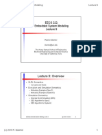 EECS 222: Embedded System Modeling: Lecture 9: Overview