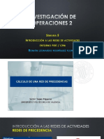 CLASE SEMANA 5 (Introducción A Las Redes de Actividades, Entorno Pert-Cpm)