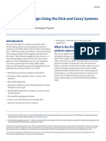 Instructional Design Using The Dick and Carey Systems Approach