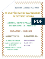 A Project Report Presented To Depaartment of Chemistry