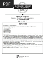 Prova Subsequente 2018 1