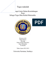 Tugas makalah. Aplikasi Fungsi Linier Dalam Keseimbangan Pasar Sebagai Tugas Mata Kuliah Matematika - PDF-dikonversi.docx