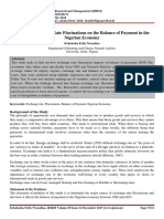 Effects of Exchange Rate Fluctuations On The Balance of Payment in The Nigerian Economy