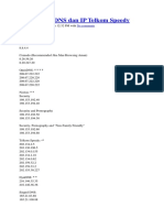 DNS DAN IP TELKOM SPEEDY