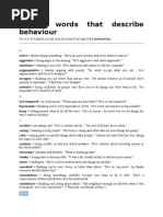 Download English Words That Describe Behaviour by PD SN4320660 doc pdf