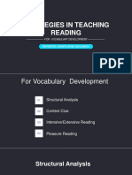 Strategies in Teaching Reading: For Vocabulary Development