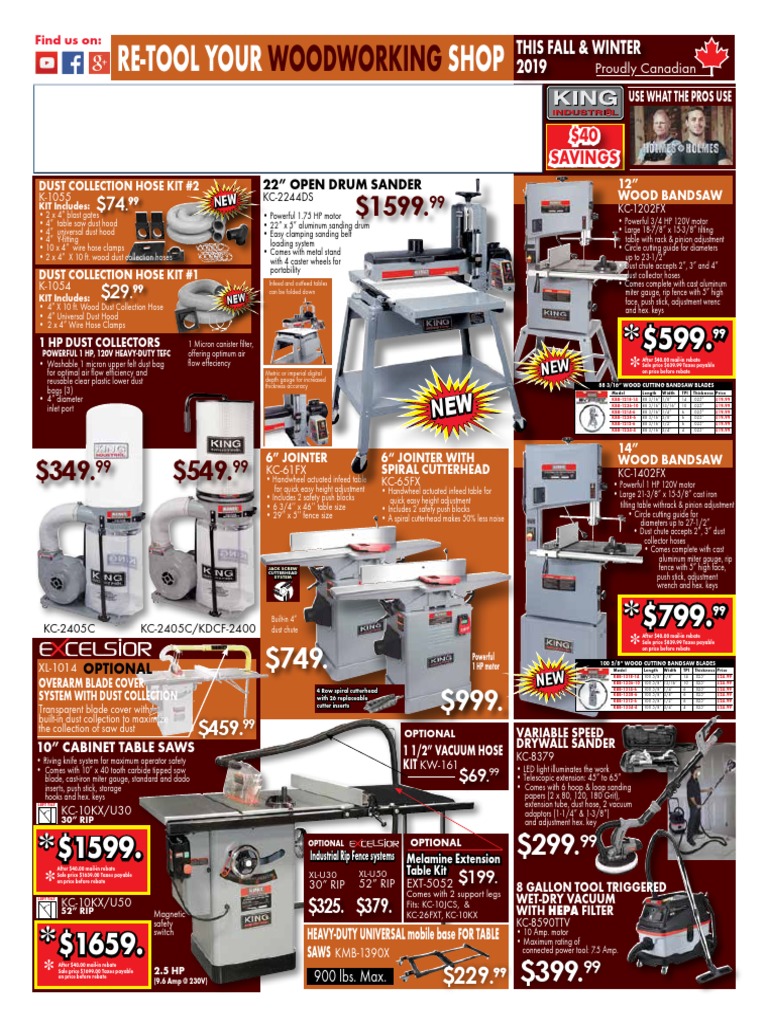 King Wood Flyer 2019 Tools Equipment