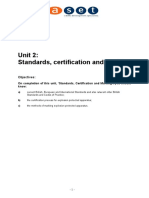 Unit 2: Standards, Certification and Marking: Objectives