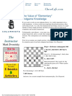 The Value of Elementary Endgame Knowledge - Dvoretsky [eBook - PDF].pdf