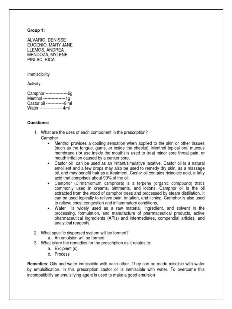 Immiscibilty | PDF