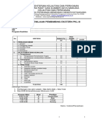 Lembar Penilaian Pembimbing Ekstern PKL III