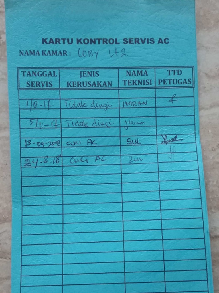 Kartu Kontrol Ac Pdf