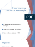 Planejamento e Controle da Manutenção