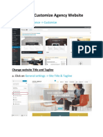 Customize Agency Website
