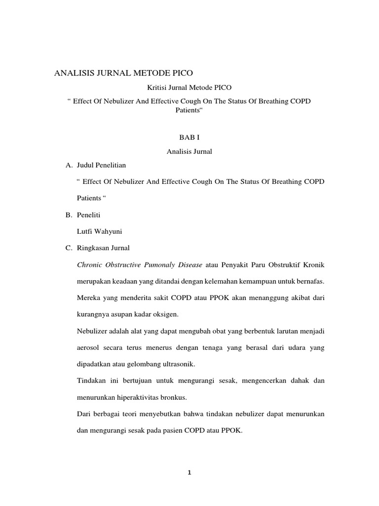 Analisis Jurnal Metode Pico Oksigen | PDF