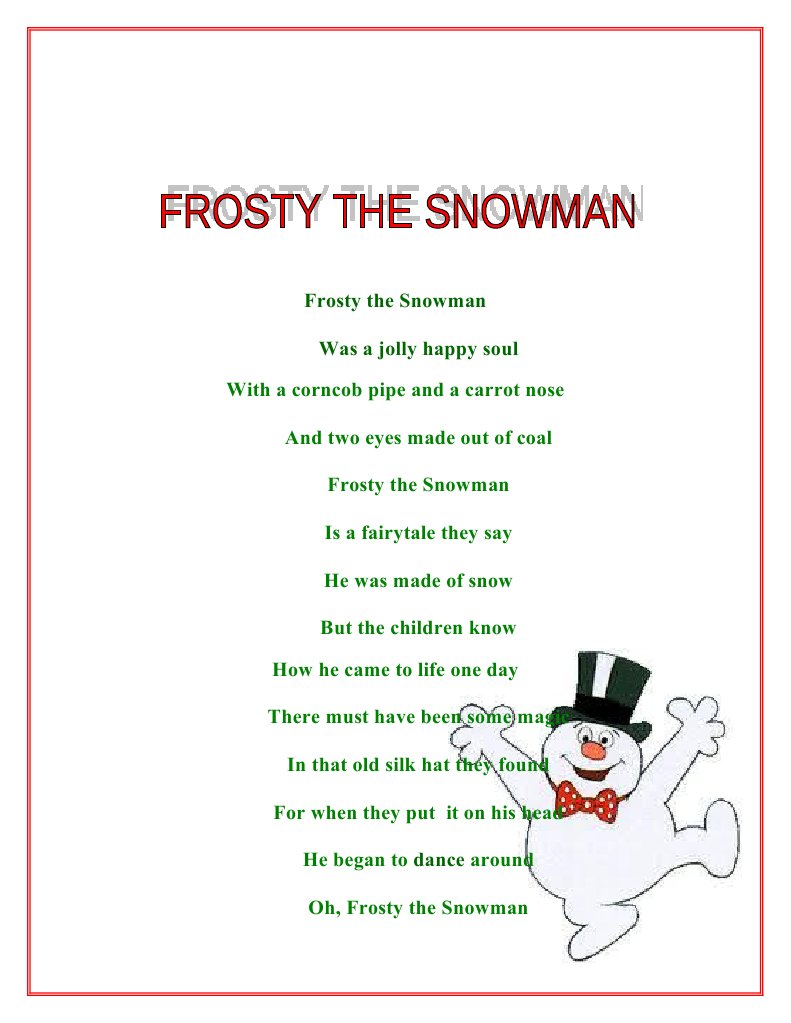 Frosty The SnowmanLyric (2) PDF PDF