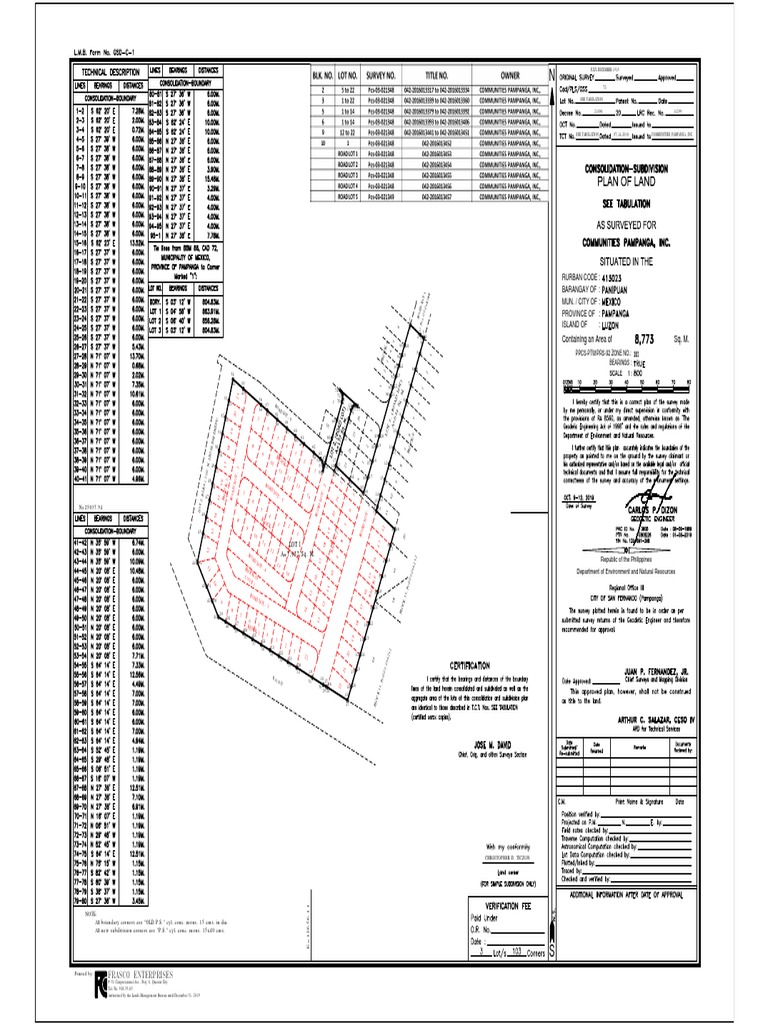 Land Parcel Details Pampanga | PDF