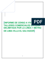 01. Informe de Censo a Viviendas y Talleres Comerciales en La Zona Delimitada Por La Linea 1 Metro de Lima- Villa El Salvador