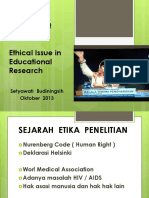 Scientific Misconduct and Ethical Issue in Educational Research