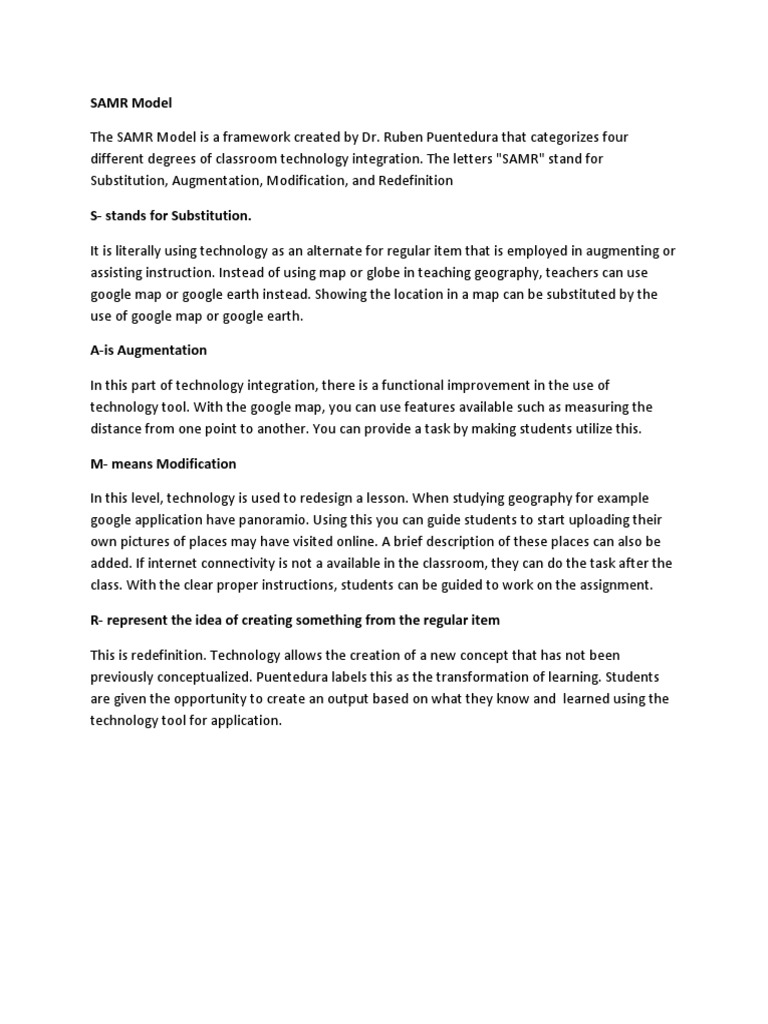 SAMR Model | PDF