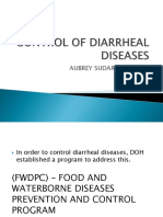Control of Diarrheal Diseases