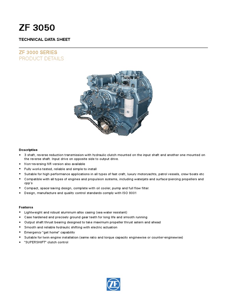 ZF 3050 PDF Propeller Transmission (Mechanics)