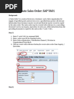 How To Create Sales Order: SAP VA01