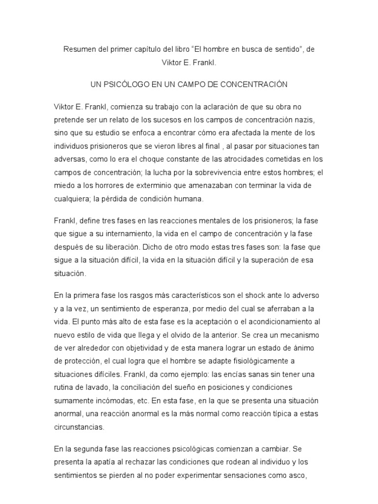 Resumen Del Primer Capítulo Del Libro | Sicología | Psicología