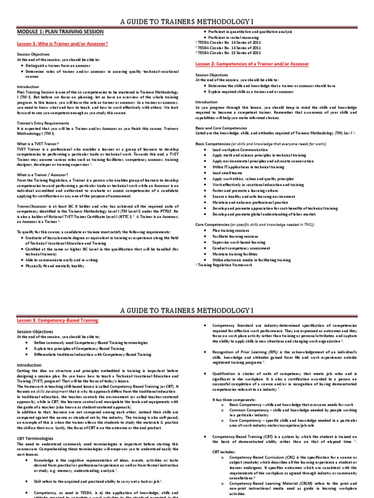 Introduction On Trainer's Methodology | PDF | Educational Technology ...