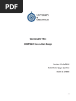 Coursework Title: COMP1649 Interaction Design