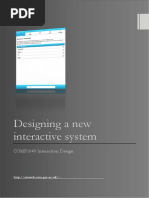 Designing A New Interactive System: COMP1649 Interaction Design