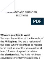 Barangay and Municipal Elections