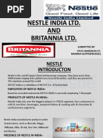 Nestle and Britannia Ratios