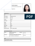 A Ndrea Johanna Jamalul de Guzman: Personal Data