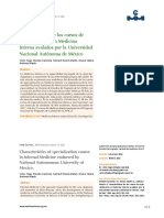 Características de Los Cursos de Especialización en Medicina Interna Avalados Por La Universidad Nacional Autónoma de México