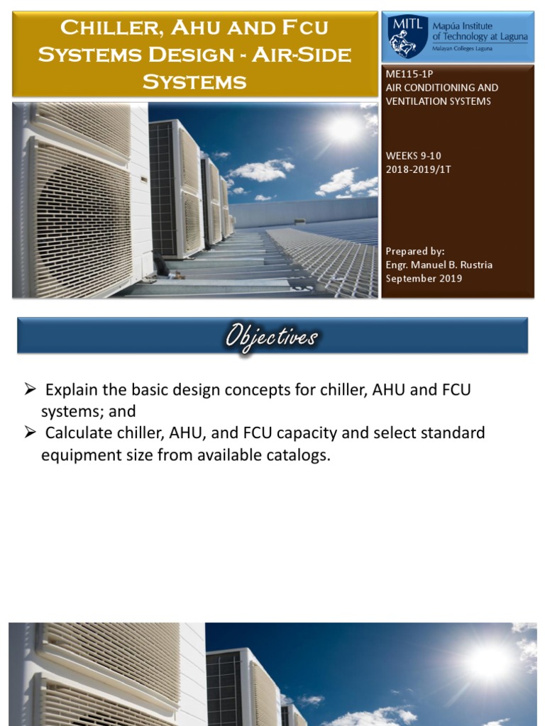 AHU and Chiller System Design Guide | PDF | Hvac | Air Conditioning