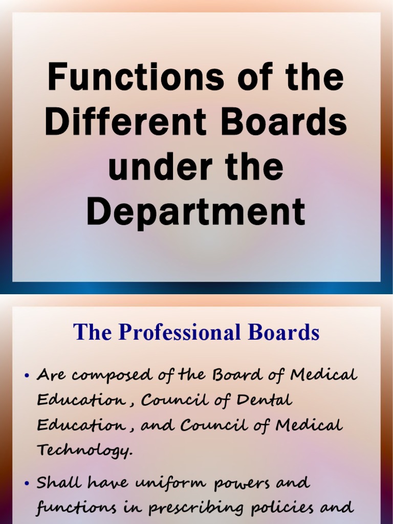Functions of boards under Department of Education | PDF | Public Sphere ...