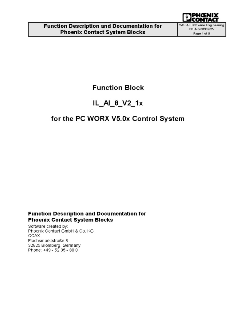 IL_AI8_V2_1x Function Block Guide | PDF | Parameter (Computer ...