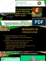 PNP Institutionalization Evaluation Process (Enterprise Level) Third Party Audit