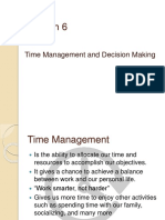 Decision Making and Time Management